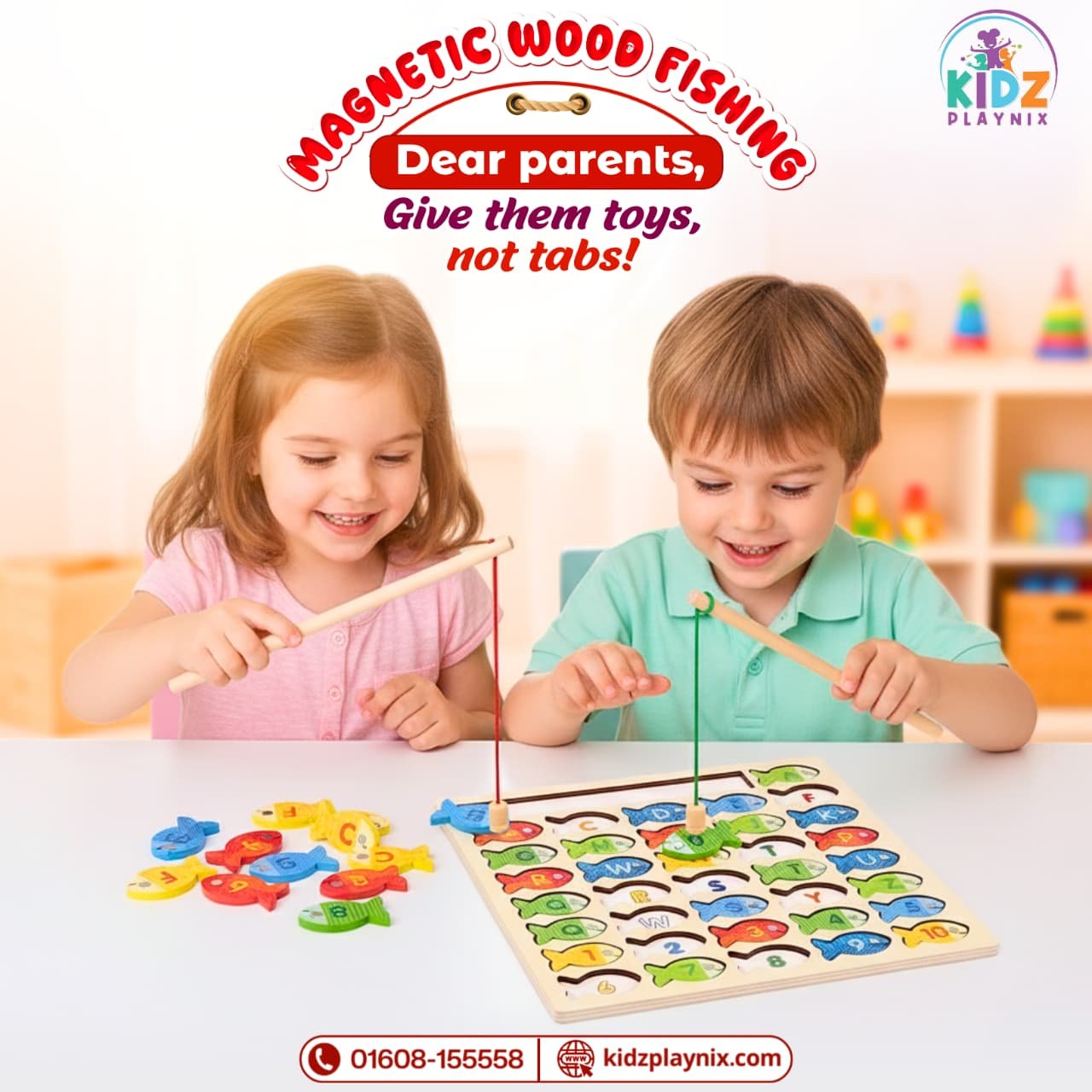 IMG-20251012-WA0012 Wooden Magnetic Fishing Game - Image 1