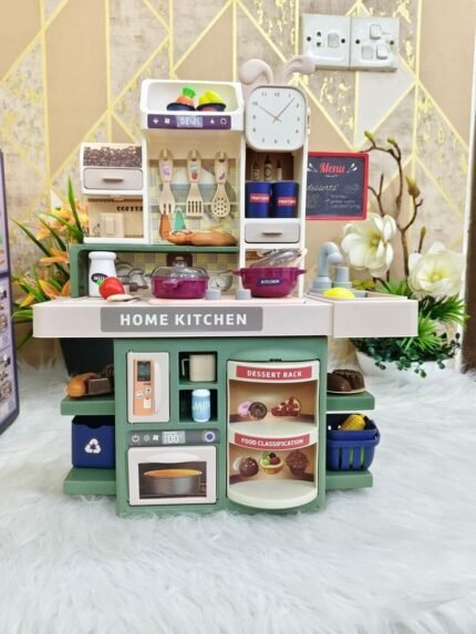 Kids Kitchen Play Set with Light, Sound & Water
